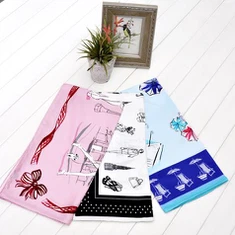 Mažos MOQ šilko kaklaskarės